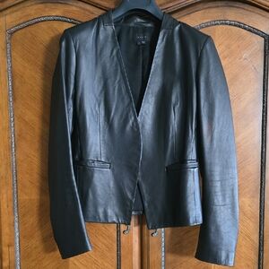 Theory Black Leather Jacket